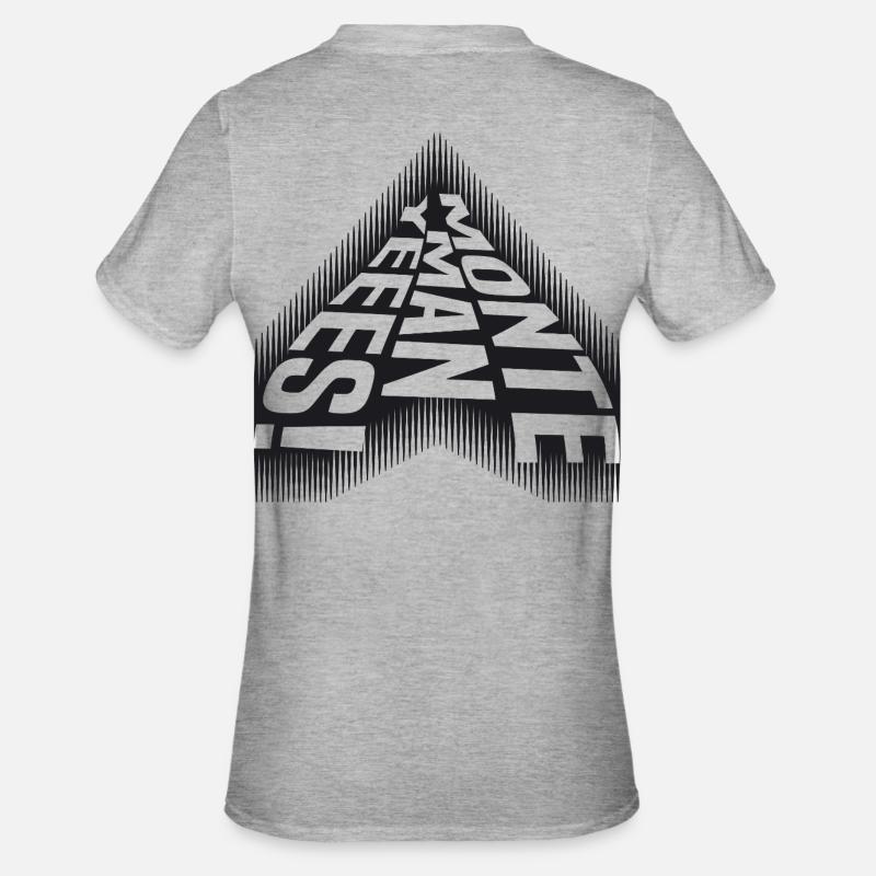 Monte Man Yeees - Diction cool - T-shirt polycoton Unisexe - gris chiné