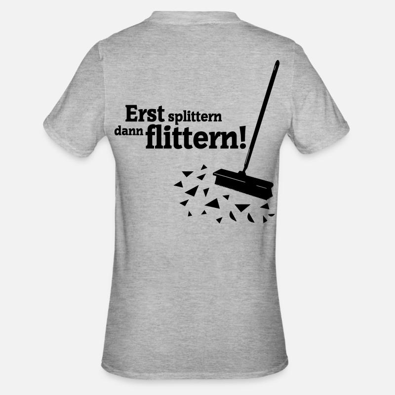 Polterabend - Unisex Polycotton T-Shirt - Grau meliert