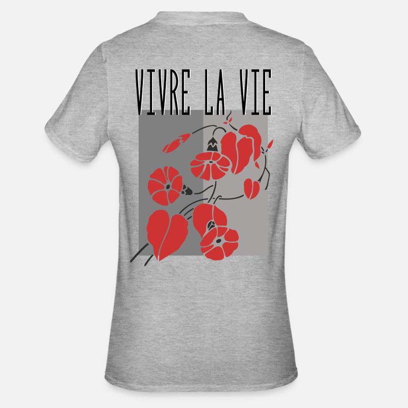 Live life - Unisex Polycotton T-Shirt - heather grey