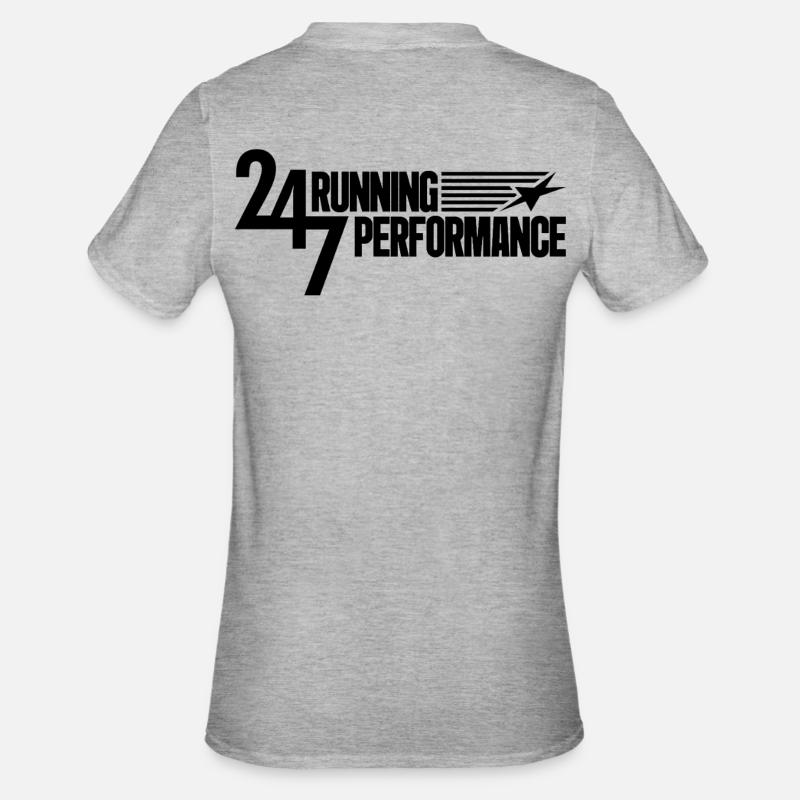 Performances en course 247 - T-shirt polycoton Unisexe - gris chiné