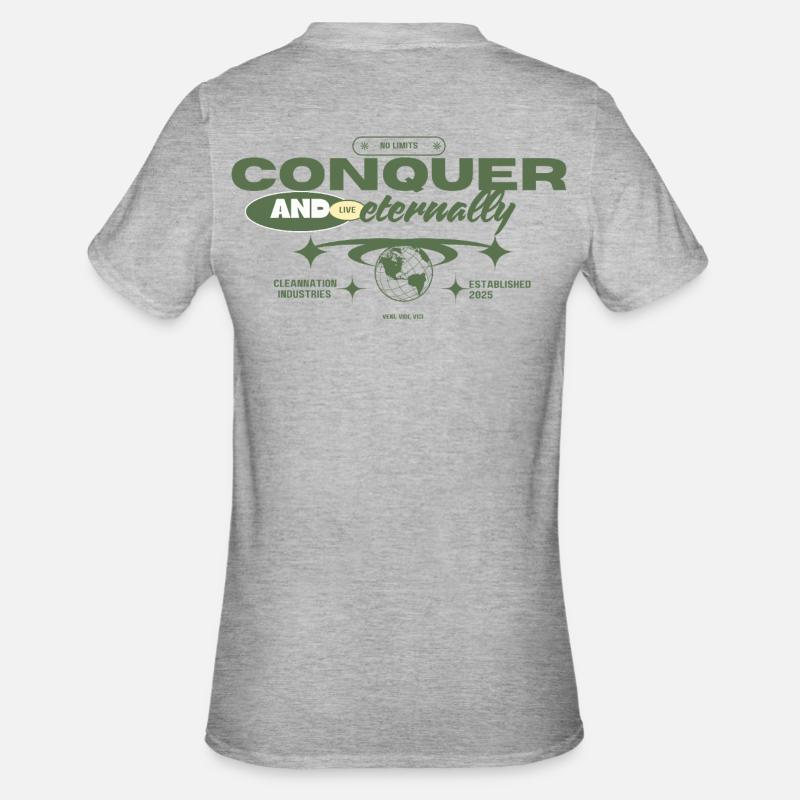 Conquérir - T-shirt polycoton Unisexe - gris chiné