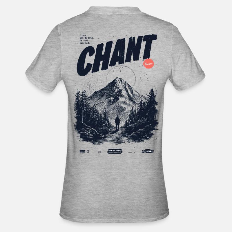 Nature Chant - T-shirt polycoton Unisexe - gris chiné