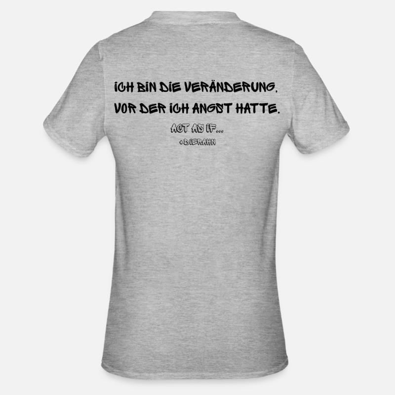Act As If Traumdesign - Unisex Polycotton T-Shirt - Grau meliert