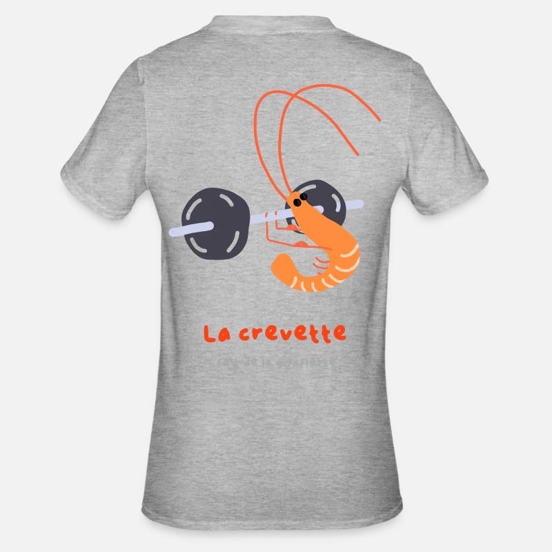 Die Garnele bläht sich auf - Unisex Polycotton T-Shirt - Grau meliert