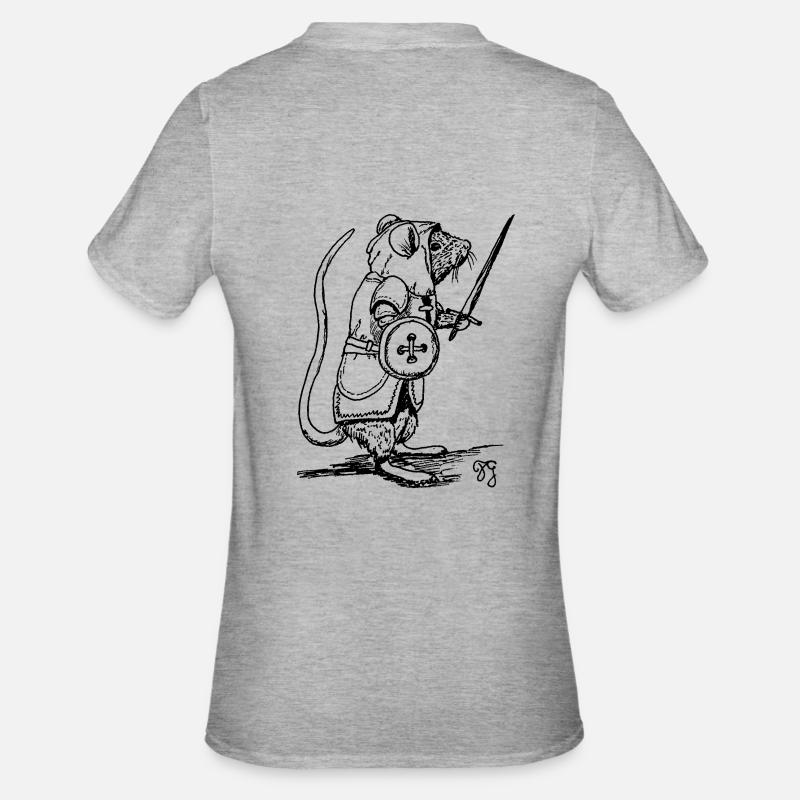 Schnurrhaarritter - Unisex Polycotton T-Shirt - Grau meliert