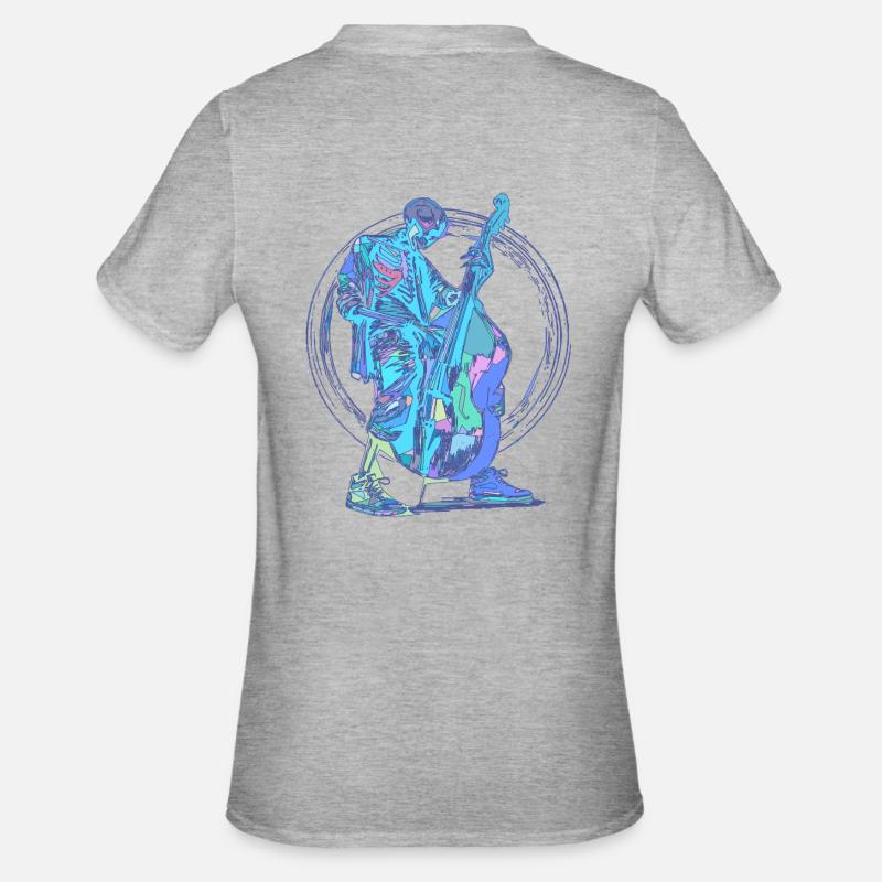 Contrebassiste - T-shirt polycoton Unisexe - gris chiné