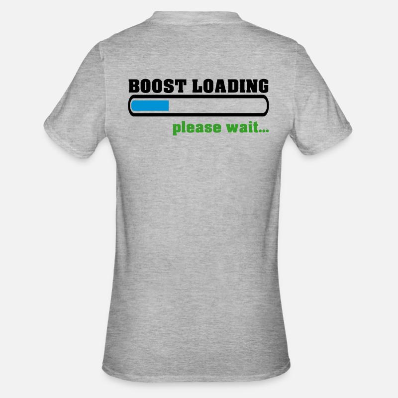 Boost Loading Please Wait - Unisex Polycotton T-Shirt - Grau meliert