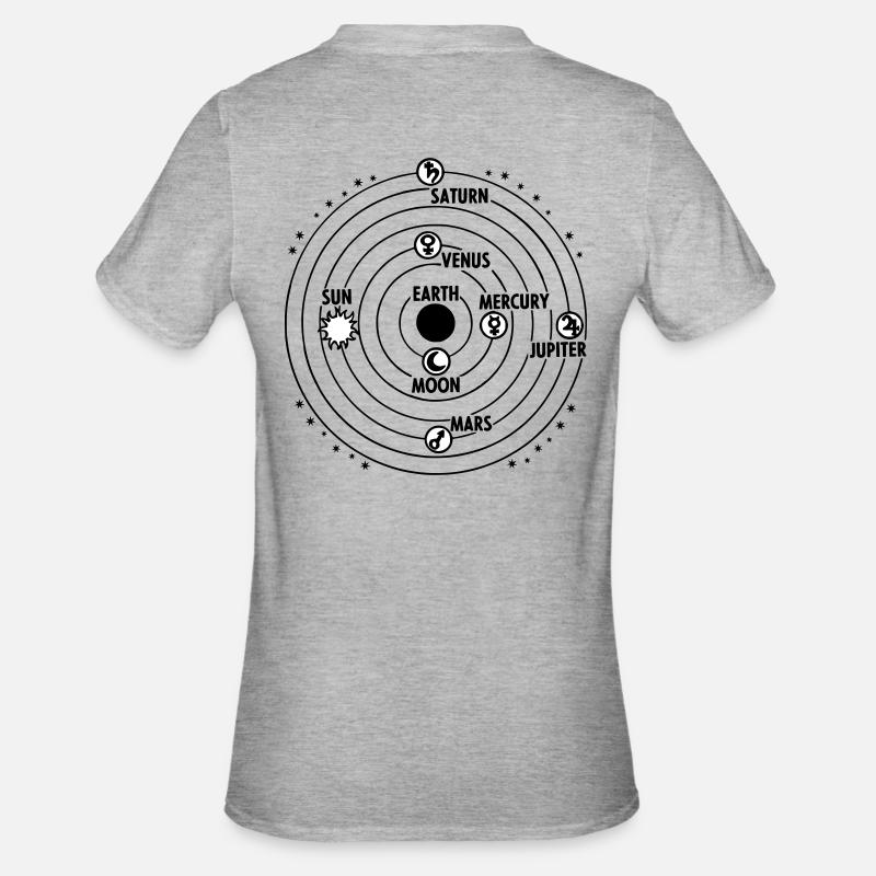 solar system - Unisex Polycotton T-Shirt - heather grey