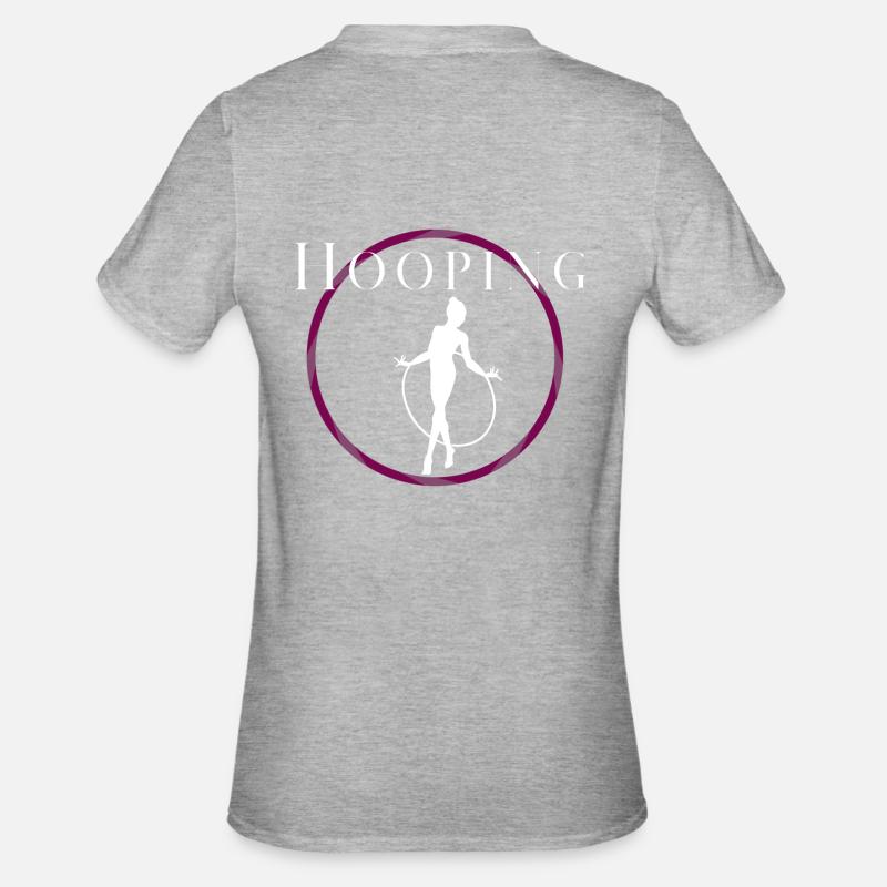 Hooping rosa - Unisex Polycotton T-Shirt - Grau meliert