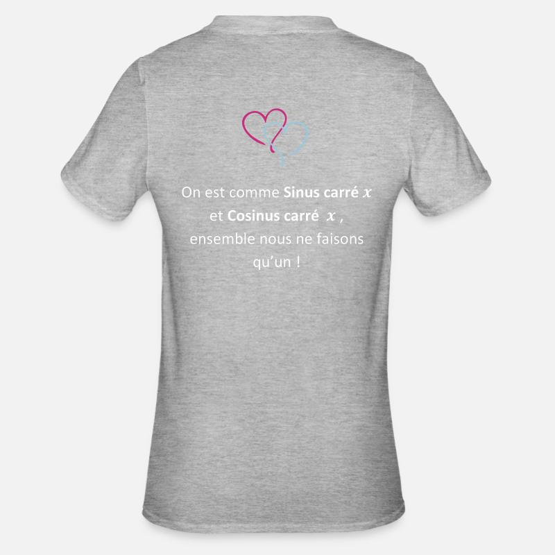Romantic Maths - T-shirt polycoton Unisexe - gris chiné