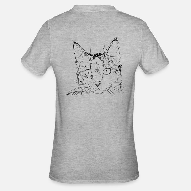 chat - T-shirt polycoton Unisexe - gris chiné