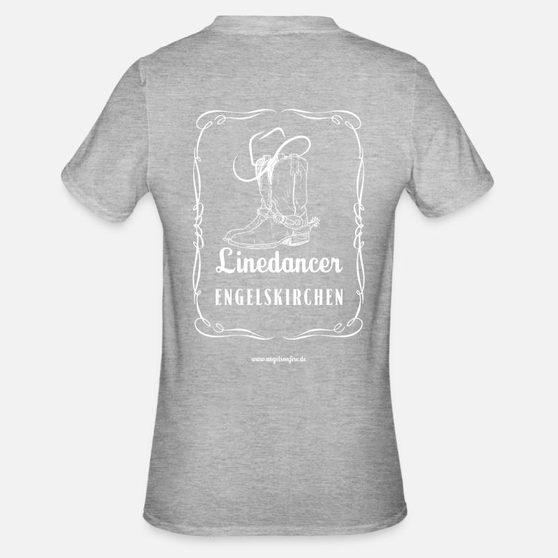 Linedancer Engelskirchen Old Time Linedance Shirt - Unisex Polycotton T-Shirt - Grau meliert