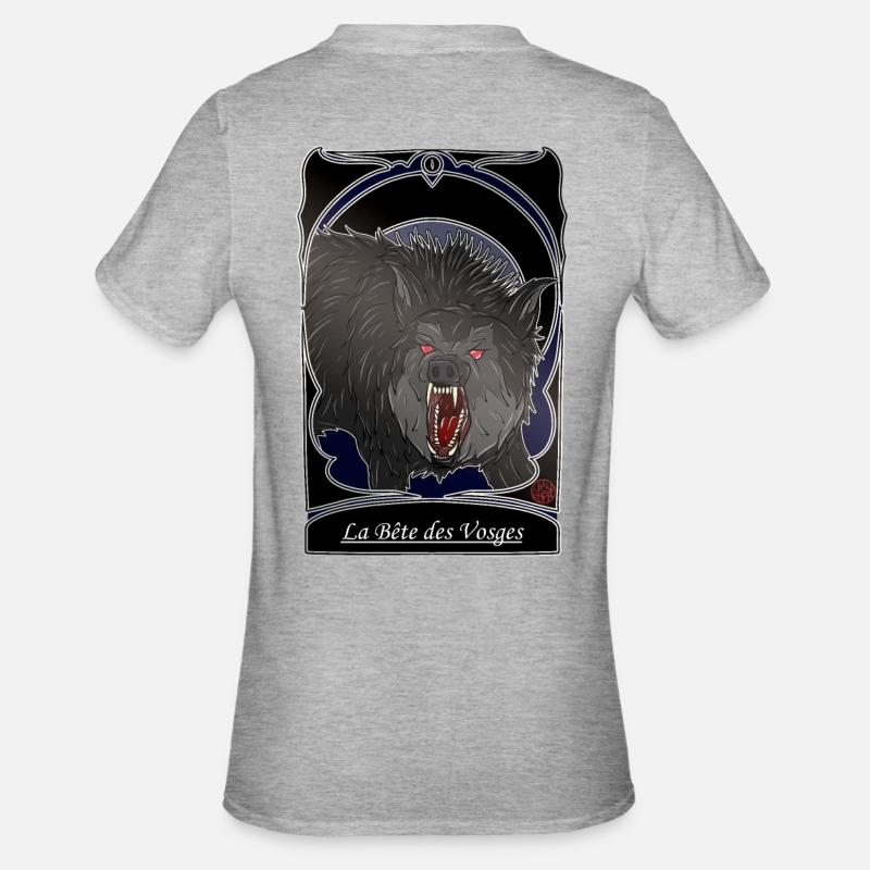 La Bete des Vosges - folklore Vosges - T-shirt polycoton Unisexe - gris chiné