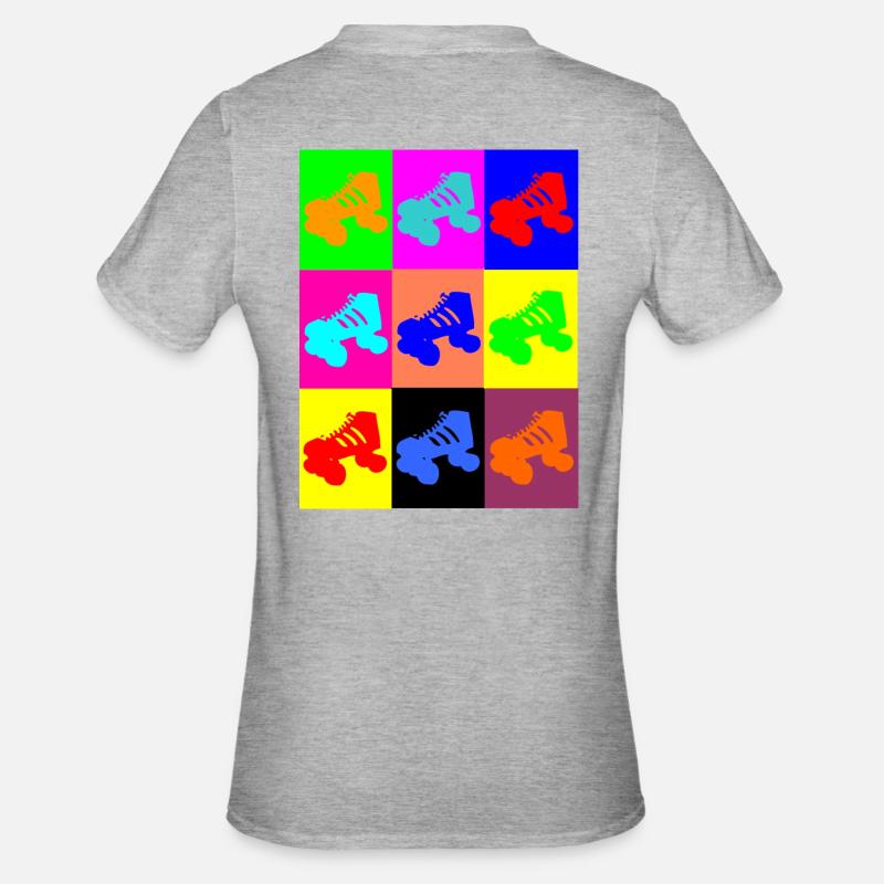 Roller coloré - T-shirt polycoton Unisexe - gris chiné