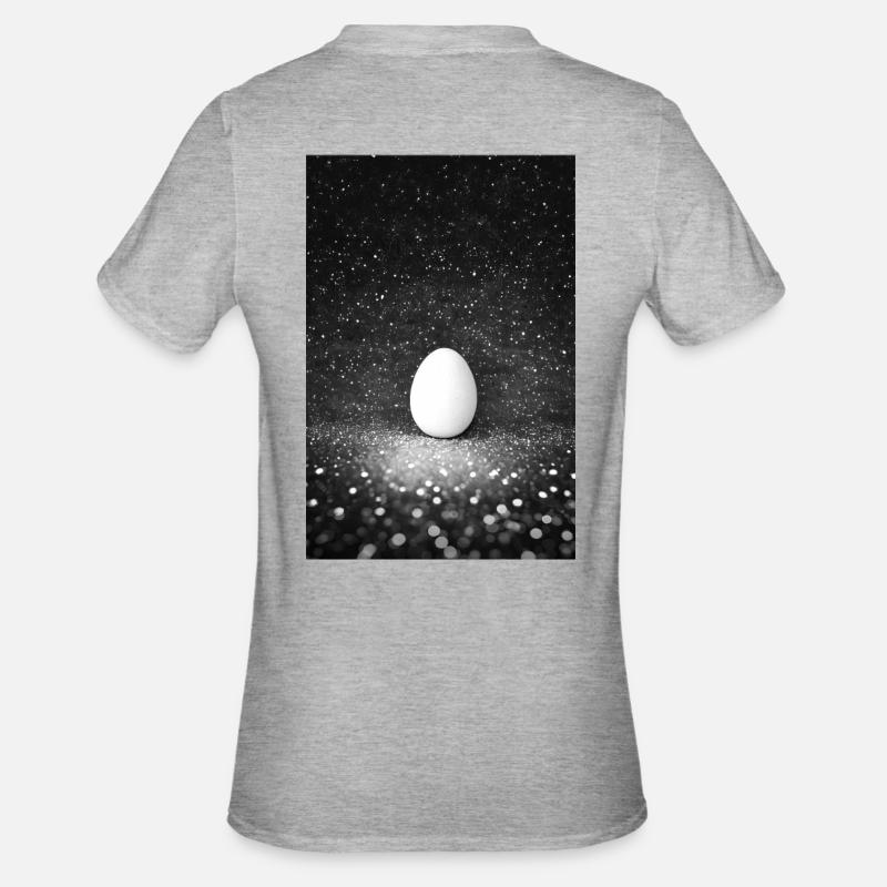 Kosmisches Ei - Unisex Polycotton T-Shirt - Grau meliert