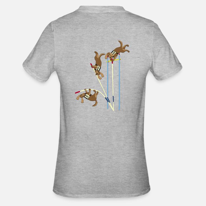 Saut à la perche - T-shirt polycoton Unisexe - gris chiné