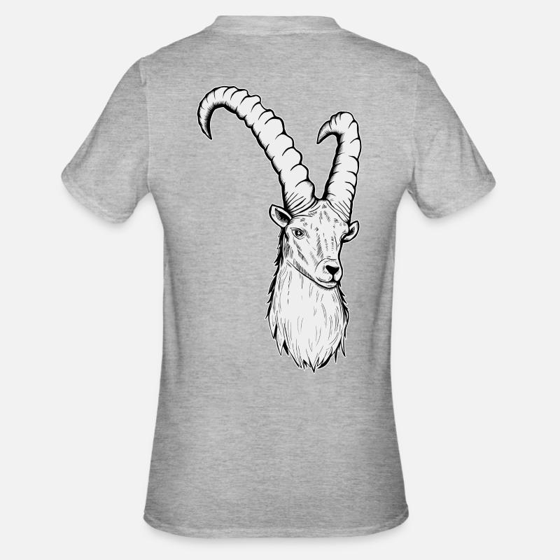 Steinbock Sternzeichen - Unisex Polycotton T-Shirt - Grau meliert