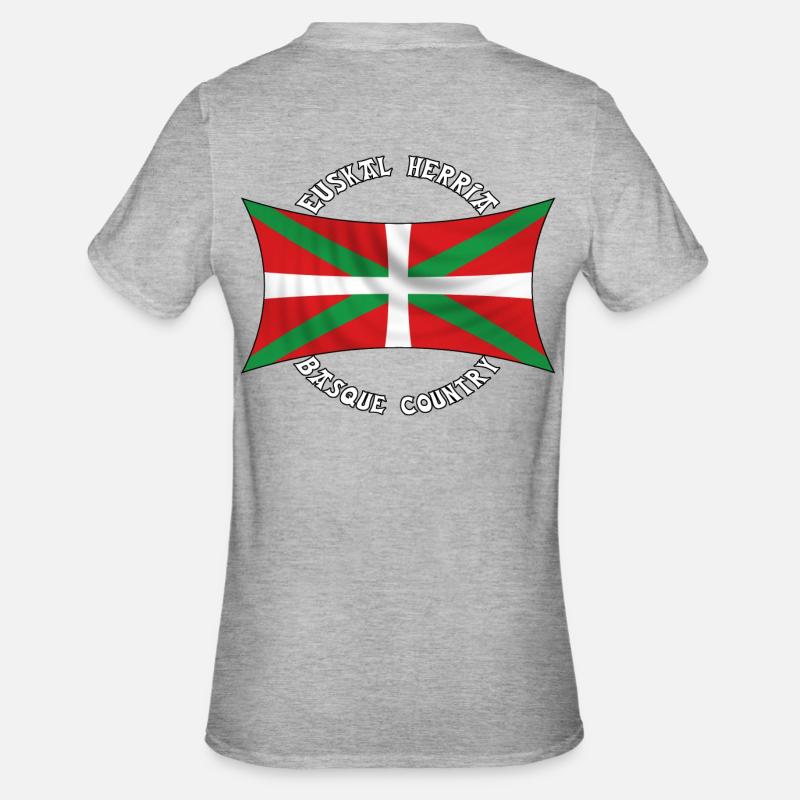 drapeau basque - T-shirt polycoton Unisexe - gris chiné