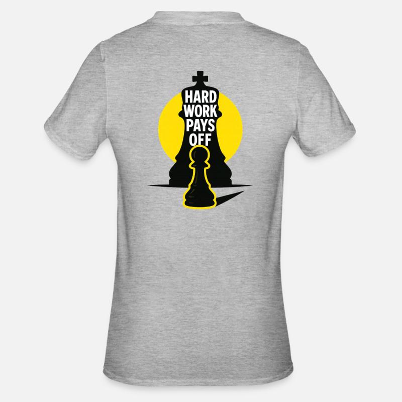 HardWorkPaysOff - T-shirt polycoton Unisexe - gris chiné