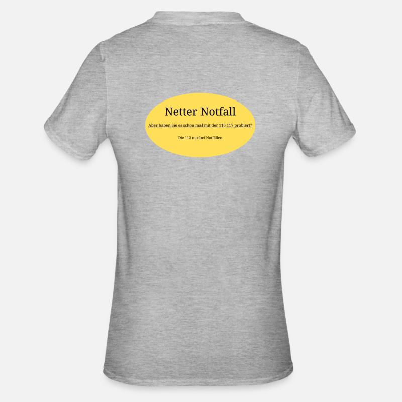 Netter Notfall - Unisex Polycotton T-Shirt - Grau meliert