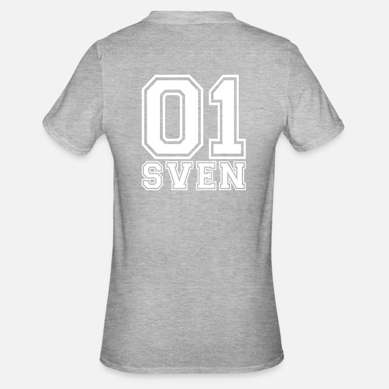Sven - Nom - T-shirt polycoton Unisexe - gris chiné