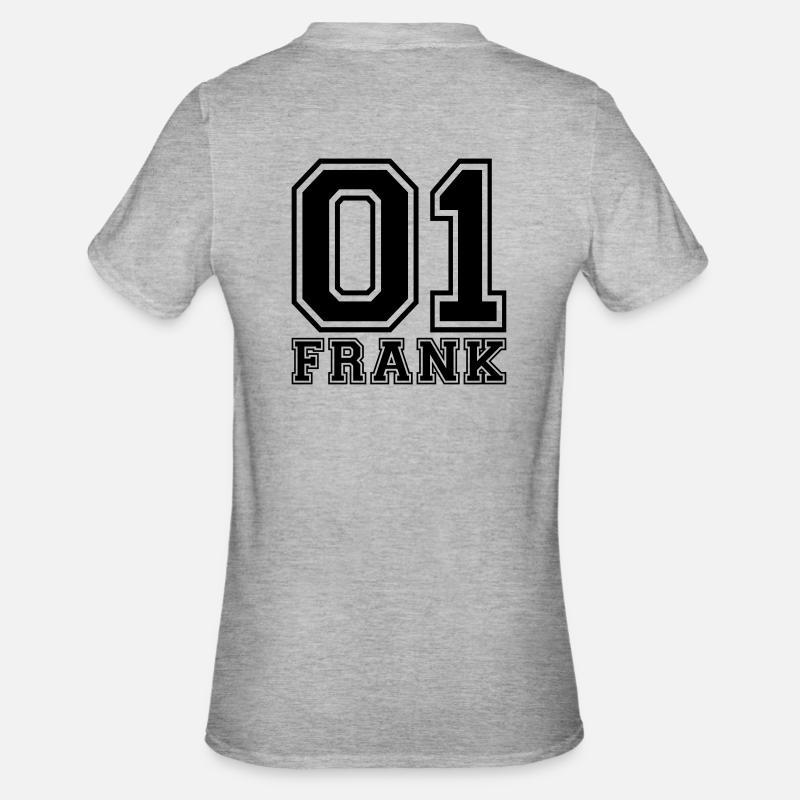 Frank - Name - Unisex Polycotton T-Shirt - heather grey