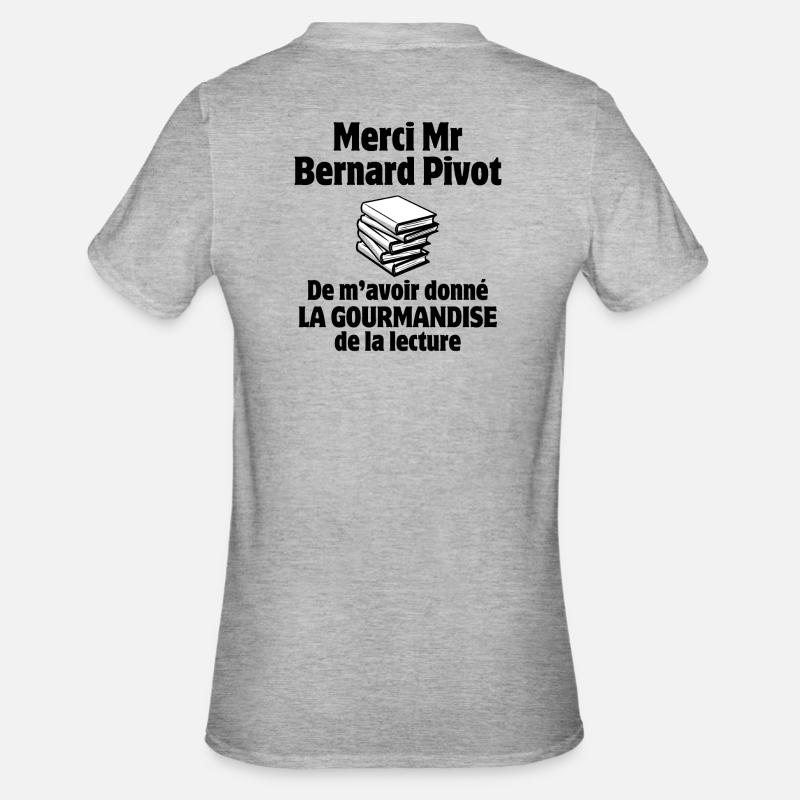 lecture, dictée, orthographe - T-shirt polycoton Unisexe - gris chiné