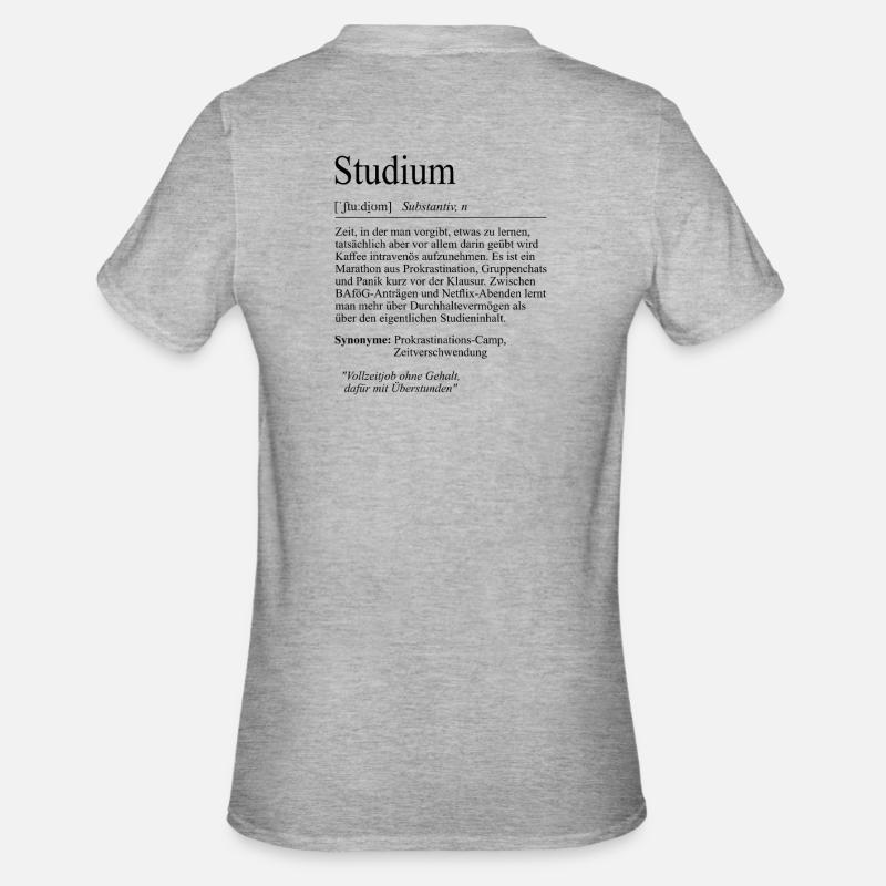 University Saying "Study" Student Gift, Students - Unisex Polycotton T-Shirt - heather grey
