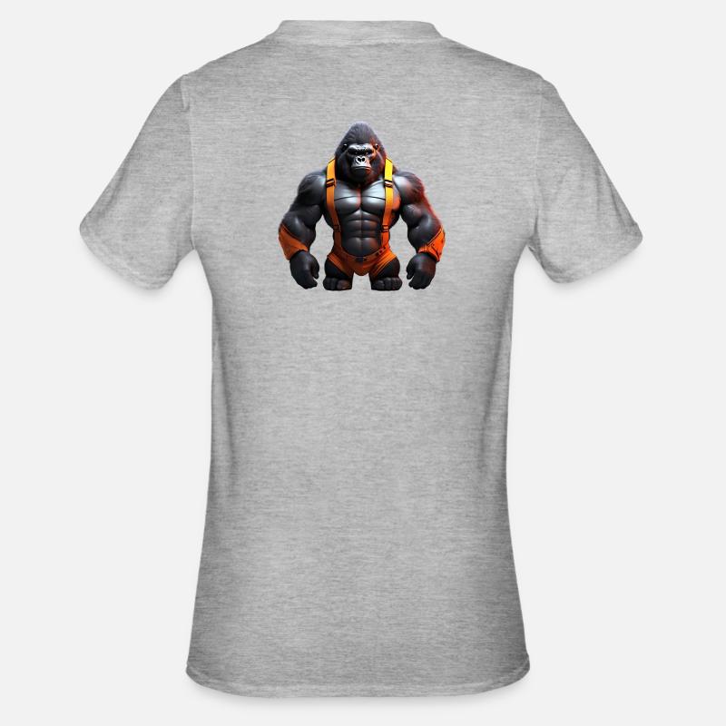 Gorilla Force Primate ideal gift - Unisex Polycotton T-Shirt - heather grey