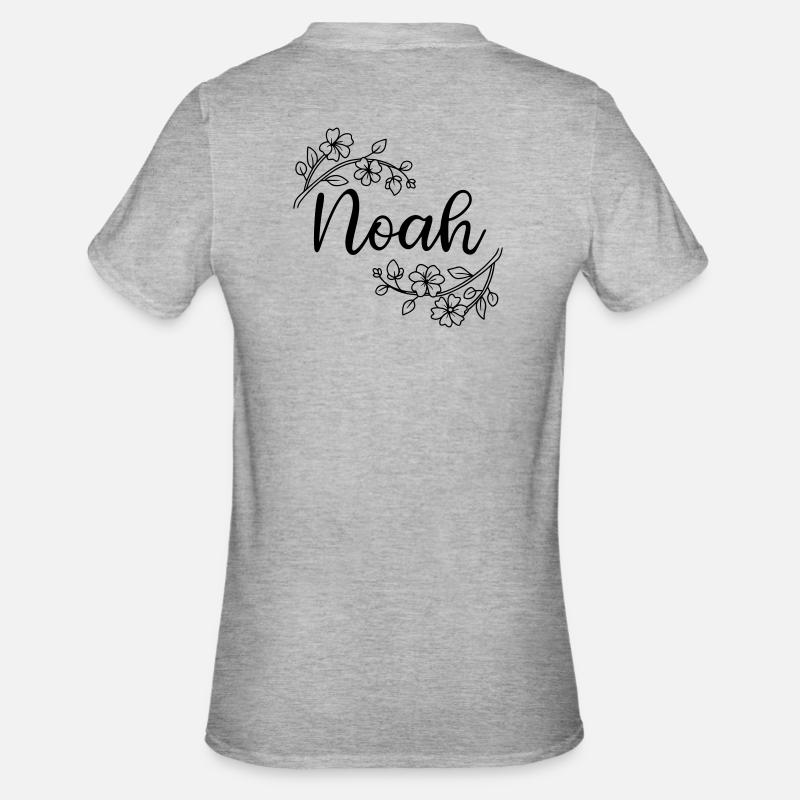 Noé | Nom du nom | Vectographie ! - T-shirt polycoton Unisexe - gris chiné