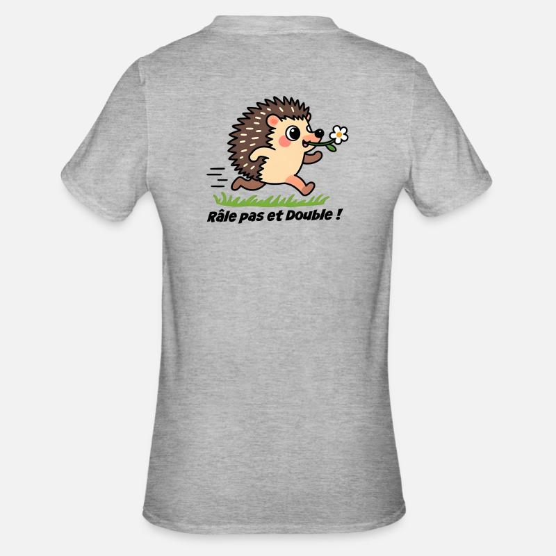 Caravan sticker, van Rattle and double! - Unisex Polycotton T-Shirt - heather grey