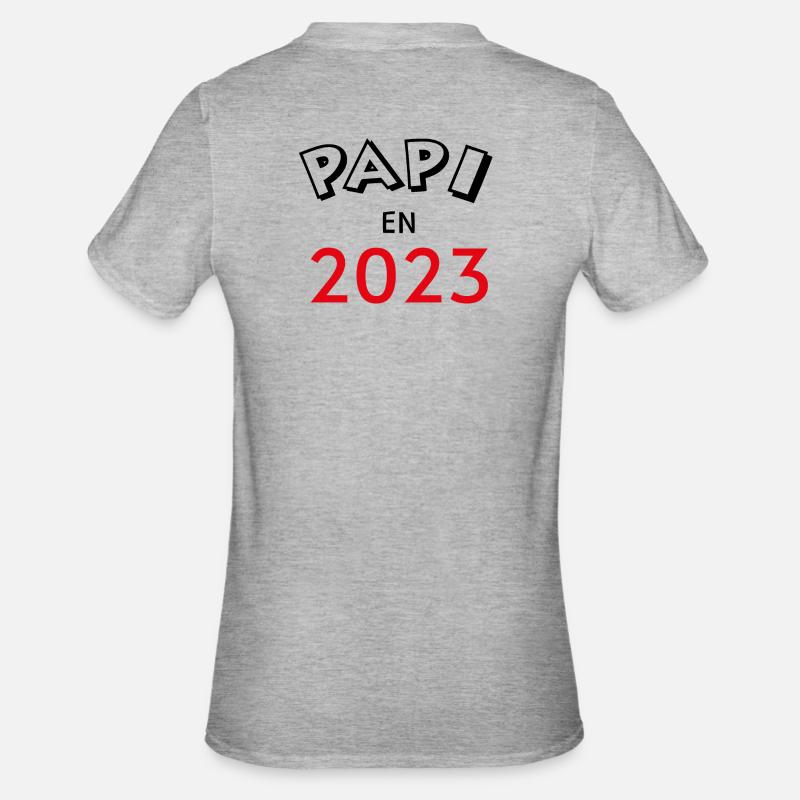 Papi en 2023 - T-shirt polycoton Unisexe - gris chiné