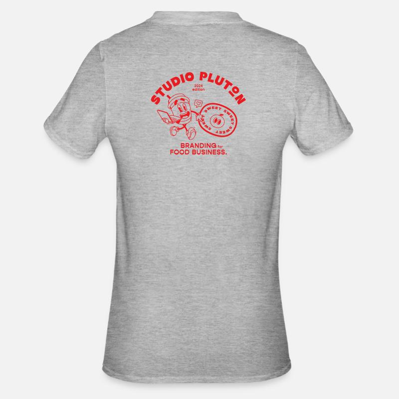 Studio Pluton - 2024 Edition (red) - Unisex Polycotton T-Shirt - heather grey