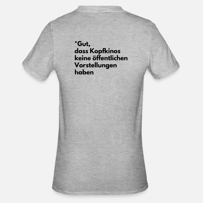 Kopfkinos - Unisex Polycotton T-Shirt - Grau meliert