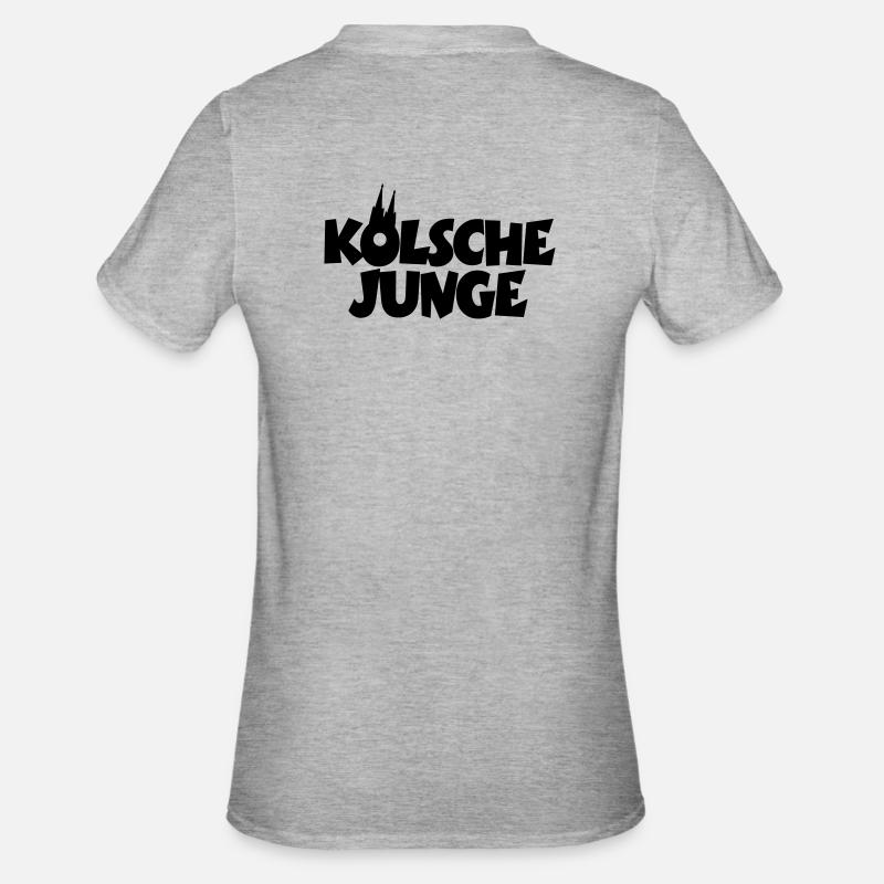 Kölsche Junge - Kölner Jungs aus Köln - Unisex Polycotton T-Shirt - Grau meliert