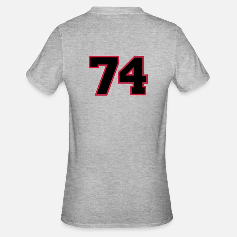 Number74 - T-shirt polycoton Unisexe - gris chiné