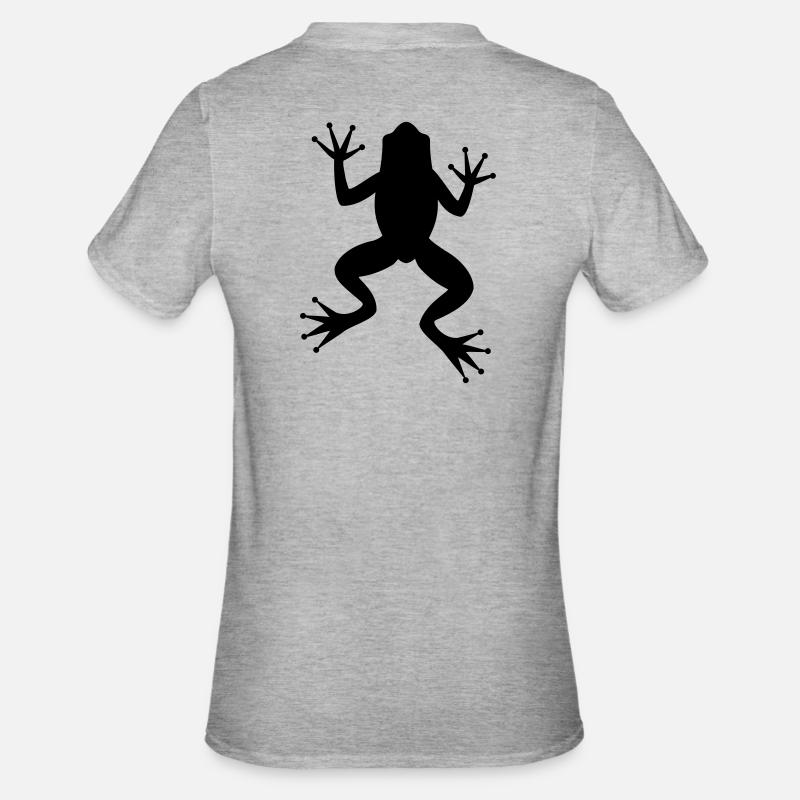 Frog toad tree frog silhouette - Unisex Polycotton T-Shirt - heather grey