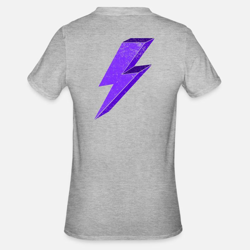 Electrifying lightning graphic for clothing 3D - Unisex Polycotton T-Shirt - heather grey