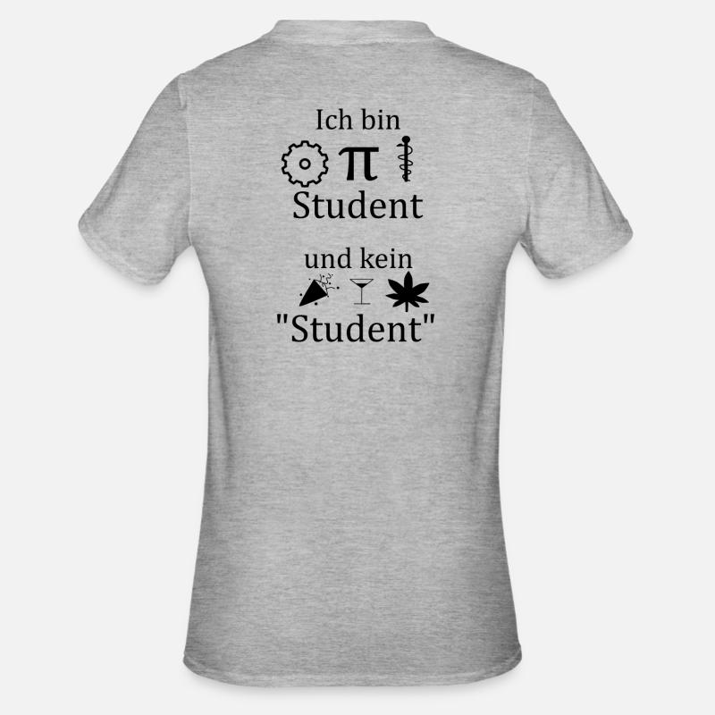 Unispruch "Ich bin MINT Student" Studenten - Unisex Polycotton T-Shirt - Grau meliert