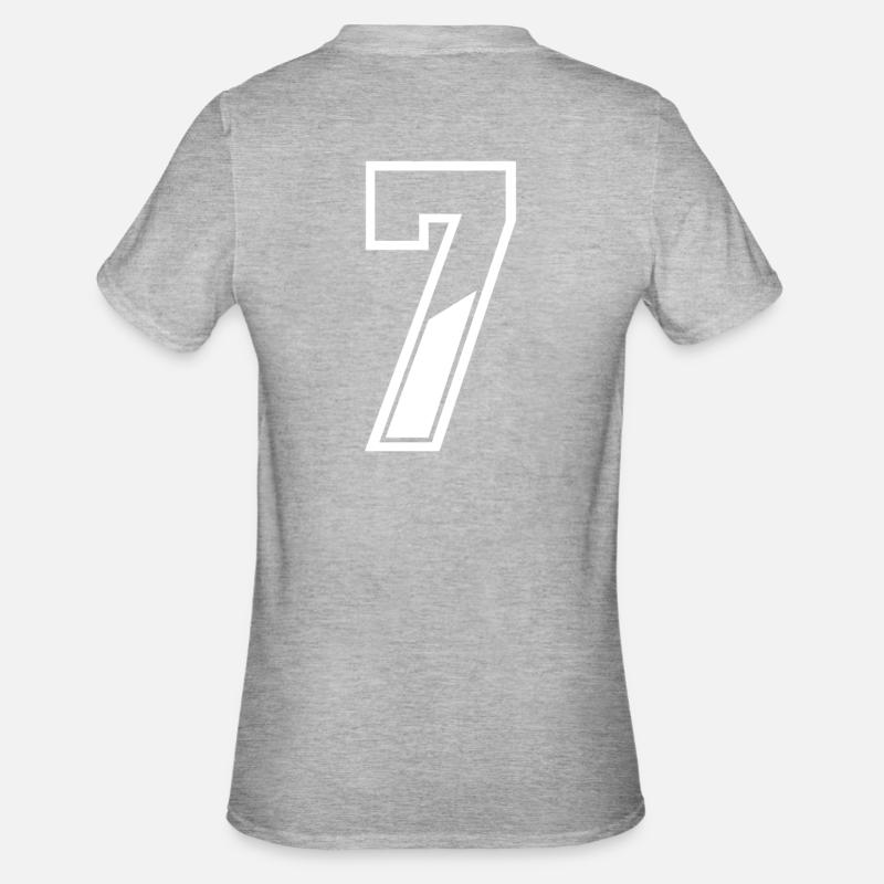 7 years jersey number 7 T-shirt number 7 - Unisex Polycotton T-Shirt - heather grey