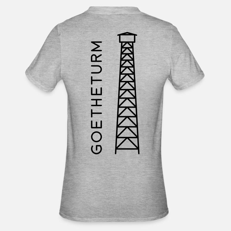 GOETHETURM - Unisex Polycotton T-Shirt - Grau meliert