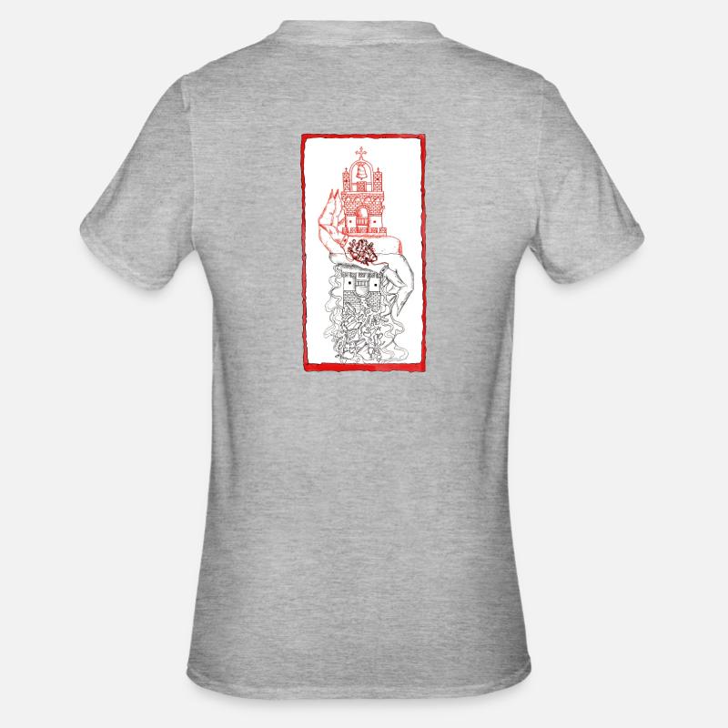 Le Catedral - T-shirt polycoton Unisexe - gris chiné