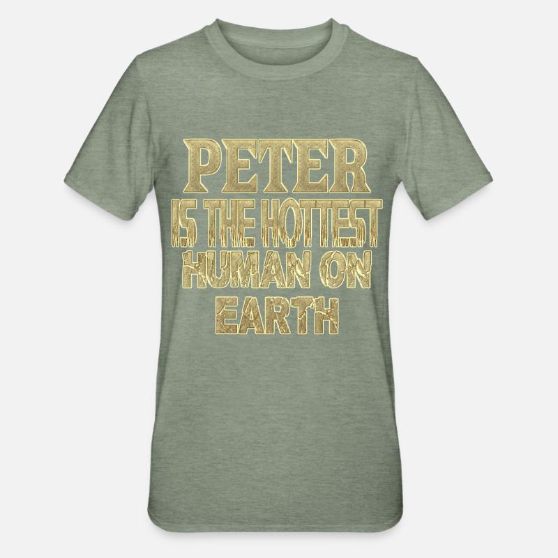 Peter - T-shirt polycoton Unisexe - vert kaki chiné