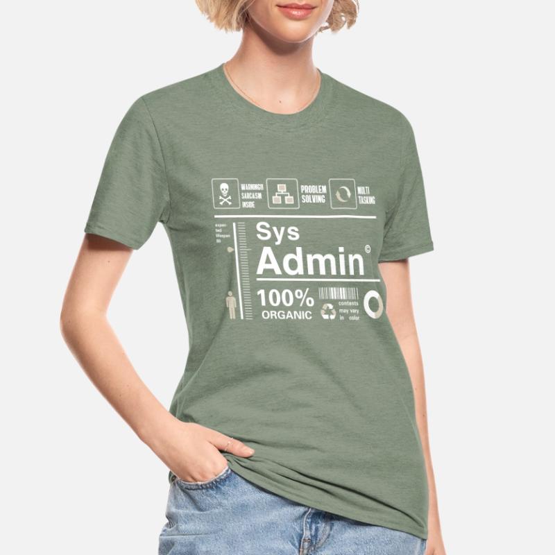Sys admin programmier Ordinateur Nerd pc Platine cpu T-shirt polycoton Unisexe
