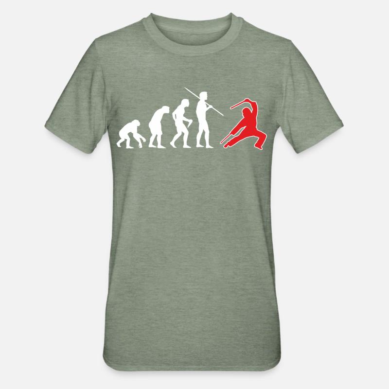 Escrima Evolution 4 - Unisex Polycotton T-Shirt - Militärgrün meliert