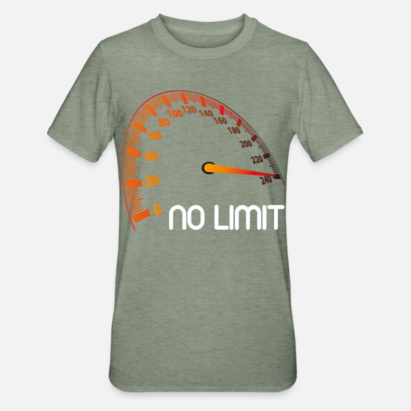 Speedometer - Ingen grænse - Unisex polycotton T-shirt - militærgrønmeleret