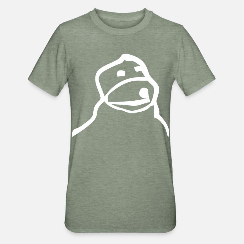 Flat Eric - Unisex Polycotton T-Shirt - Militärgrün meliert