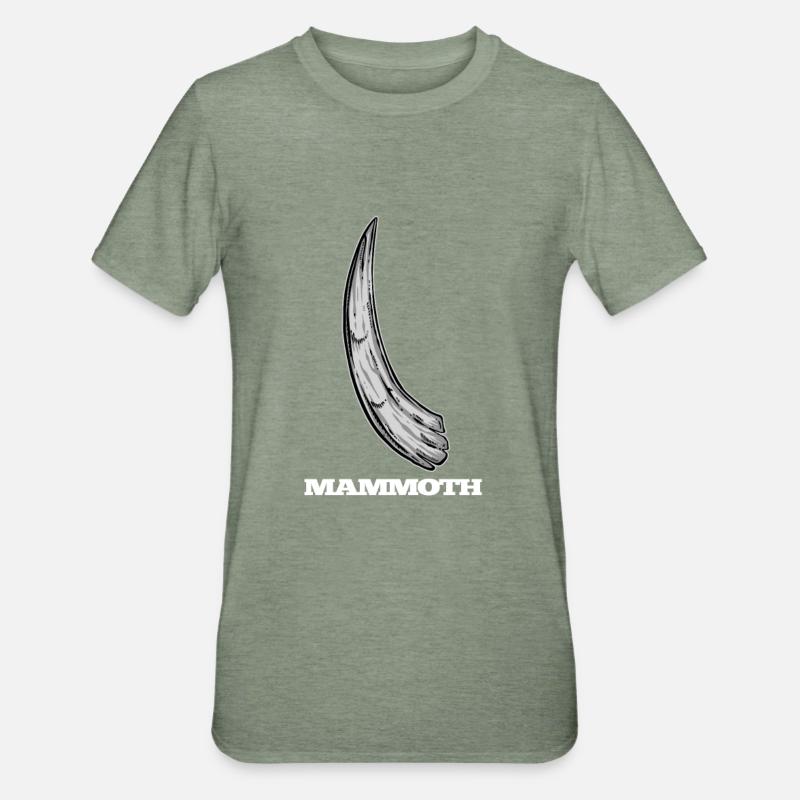 Mammoth ivory tusks - Unisex Polycotton T-Shirt - heather military green
