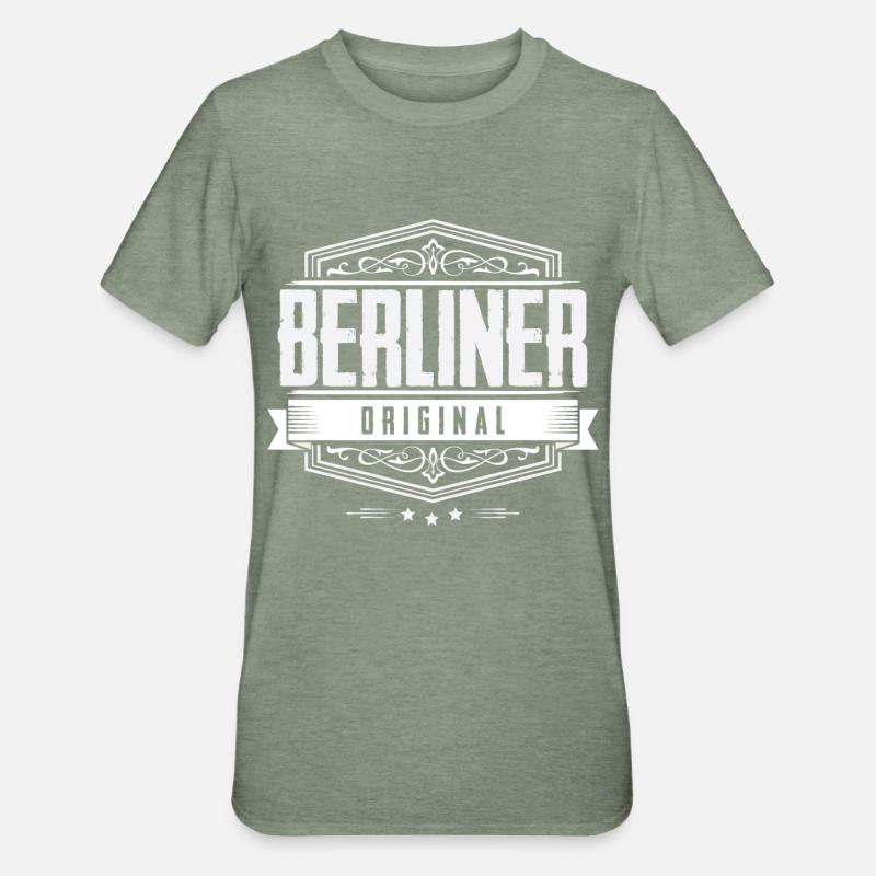 Berliner Original - Berlin - T-shirt polycoton Unisexe - vert kaki chiné