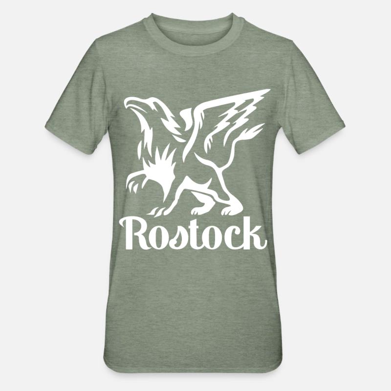 Rostock Greif HRO - Conception - T-shirt polycoton Unisexe - vert kaki chiné